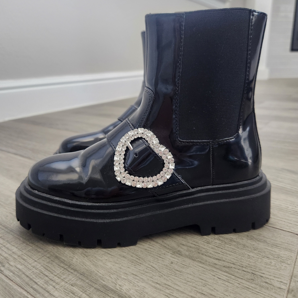 Zara Kids Black Patent Boots